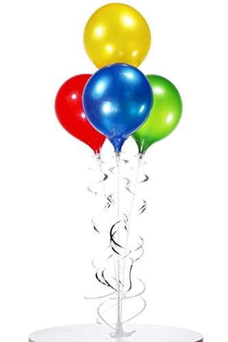 Table Top 4 Balloon Bouquet - Reusable and Helium-Free - Multicolor Theme