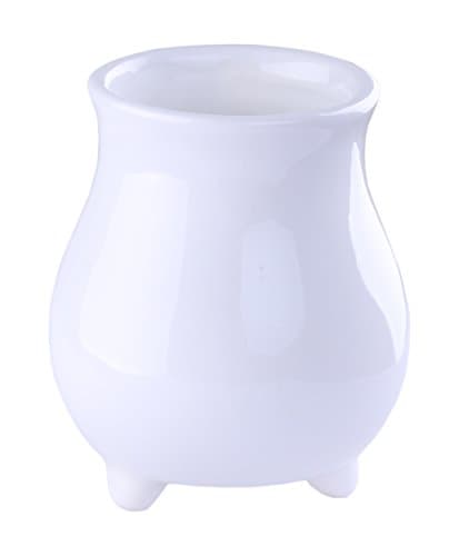Greencherry(TM) White Mini Jar Censer Bottle Shape Modern Style Three Feet Ceramic Succulent Planters / Flower Pots