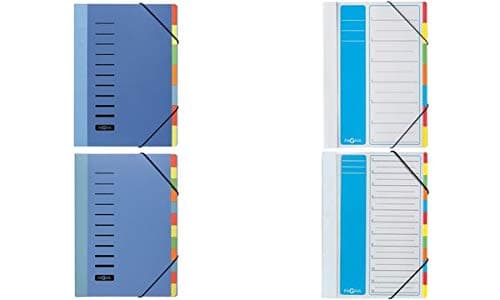 Pagna Lucy Colours Desk Organiser File 7 Compartments Polypropylene with Elasticated Corner Bands and Flexible Spine