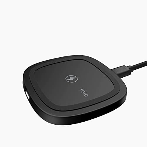 BMQ Wireless Charger, PowerWave Pad, Compatible iPhone 11, 11 Pro, 11 Pro Max, Xs Max, XR, XS, X, 8, 8 Plus, 10W Fast-Charging Galaxy S10 S9 S8, Note 10 Note 9 Note 8 (No AC Adapter)