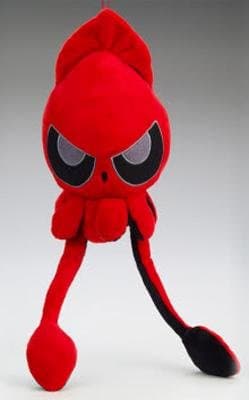 Grumpy Red Large Squib Designer Plush Squid Figure