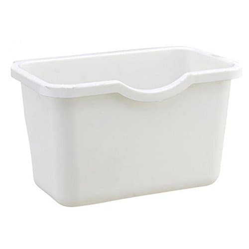 Auphi Plastic Basket Wastebaskets Hanging Trash Can Hanging Kitchen Waste Container(white)