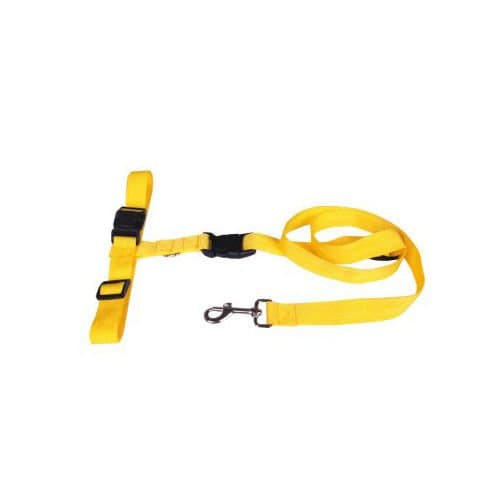 Hands Free Dog Leash - Excellent for Training, Walking, Hiking, Running, Jogging - Heavy Duty Strap, Handle, Rope, Harness Lead Strap - Pet Collar, Adjustable - 6 ft (Yellow)