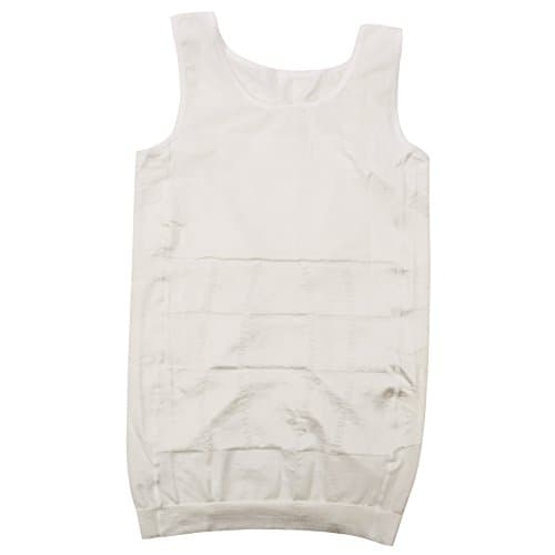 DanceCrazy Slim Soft Compression Shapewear for Men - Slimming Body Shaper Compression Shirts (Medium, White)