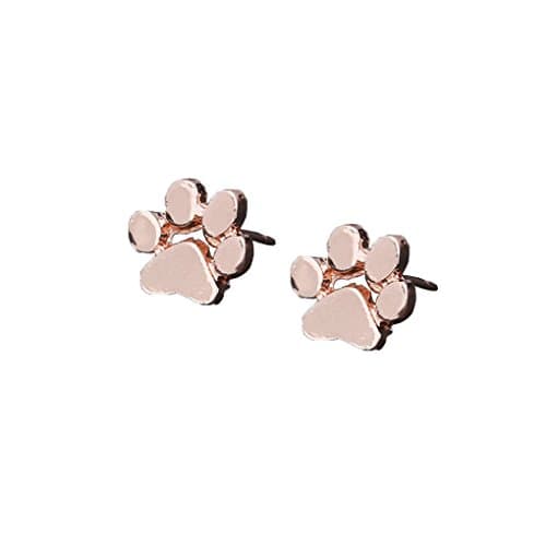 Harmily 1 Pair Cat Dog Paw Shape Stud Earrings Cute Pet Paw Print Earrings Women Jewelry