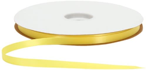 Offray Single Face Satin Craft  3/8-Inch by 100-Yard Ribbon Spool, Lemon