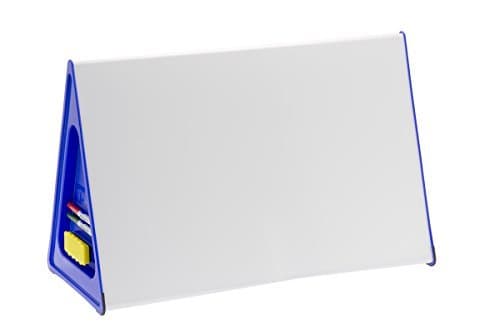 Wedge Whiteboard - A2 - Dry Wipe Magnetic Double Sided Table Top White board - Classroom Resource / Teaching Aid by Wedge Whiteboards