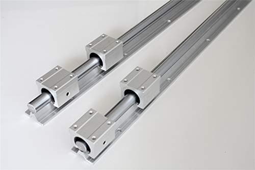 2pcs Shaft SBR25-1000mm Linear Rail Fully Supported Rod Slide Guide with 4pcs SBR25UU Ball Bearing US Stock