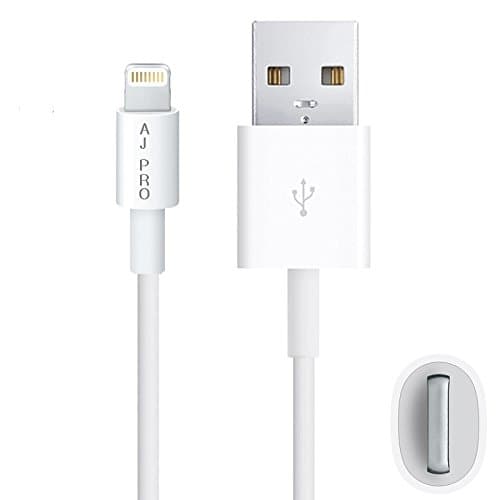 Extra long 6 FT Apple Certified MFI White 8 Pin USB Sync Cable Power Cord charger for Apple iPhone 7,7 Plus 6S, 6, 6 Plus iPad Mini iPad Air (compatible with iOS 9 and 10)- AJPro(TM)