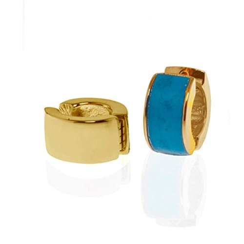 Grand Central Celestial Blue Goldtone Reversible Hugs