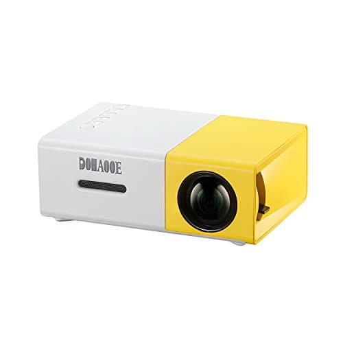 DOHAOOE MP105 Portable Mini Projector With 1080P 30000 Hours LED Life Time Pocket Home Cinema Theater AV USB SD Card HDMI Input Home Entertainment Pico Projector