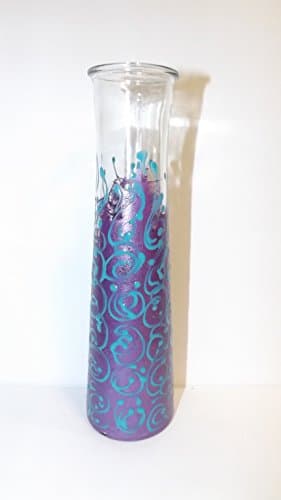 Clear Blue and Purple Vase