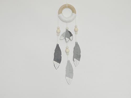 Dream catcher mobile Dream catcher wall hanging Small felt dream catcher Feather mobile Tribal boho nursery decor