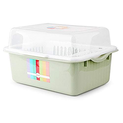 Jiamuxiangsi Dish Drainer Rack Dish Rack Drain Rack Kitchen Storage Box Dish Rack Storage Cabinet Rack Large Drainer Dish Drainer Rack (Color : Green, Size : S)