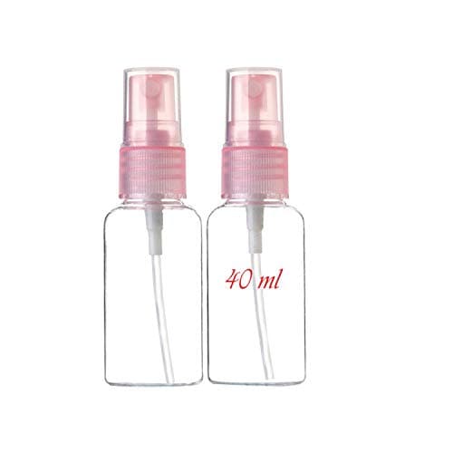 SynSo 2 Plastic Spray Bottles 40 ML, Professional Sprayer for Cleaning Solutions, Kitchen, Hair, Plants, Leak Proof Fine Mist Bottle (2 Pack)