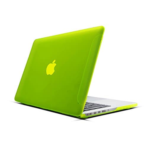UNgHii Ultra Slim Matte Rubberized Snap On Hard Case for MacBook Air (Pro 15" with Retina, Fluorescent Green)
