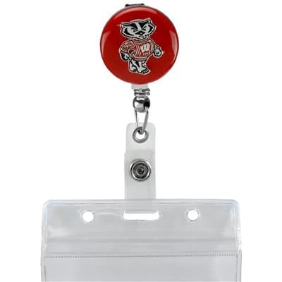 SANDOL University Wisconsin Retractable Badge Reel