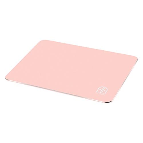 ELifeApply Aluminum Gaming Mouse Pad with Non-Slip Rubber Base Micro Sand Blasting Aluminium Surface for Fast and Accurate Control (Rose Gold)