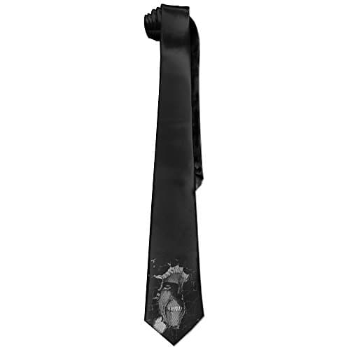 Giant Peeking From Wall Hole Formal Necktie For Men