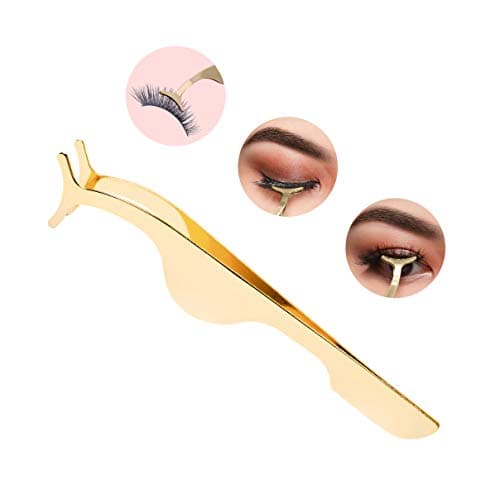 alse Eyelash Extension Applicator Tweezers - For Easy Lashes Application and Lash Removal Tweezer and Eyelashes Clamp Tool