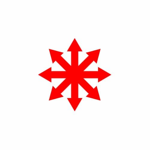 (2x) Chaos Symbol - Red - Decal - Die Cut