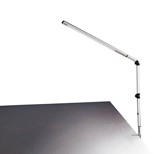 Table Lamps Foldable Aluminium Body Reading Lamps Creative Clamp Work Lights Cool White Light LED Reading Lights for Work & Study Suitable for Using at Home & in Office Silver