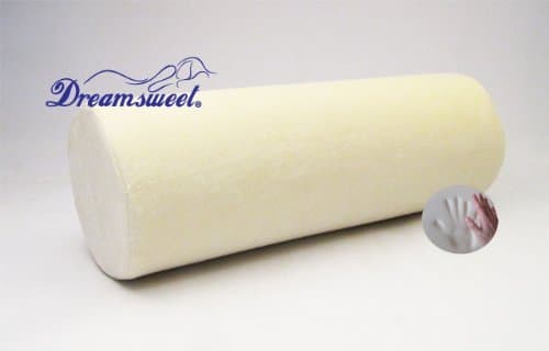 20 Dreamsweet Memory Foam Large Round Roll Pillow w/ Removable Cover, Beige by Dreamsweet