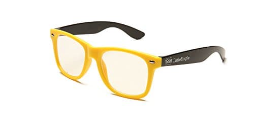 Blue Light Blocking Computer Glasses for CHILDREN [Yellow] - Eyewear - Promotes Eye Health and Sleep Improvement - Reduces Eye Strain, Headache Relief - Includes Glasses Case + Eyeglass Cleaning Cloth