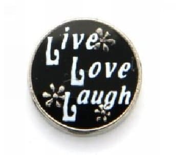 Cherityne Live Love Laugh Floating Charm for Locket Pendants