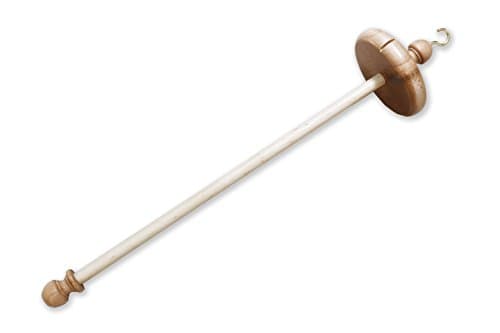 Happy Classy Drop Spindle Classic Style Top Whorl Yarn Spinning Hand Made 14" Clear