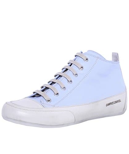 Candice Cooper Women's Buffed Leather Mid Top Trainers US 7.5 Cielo