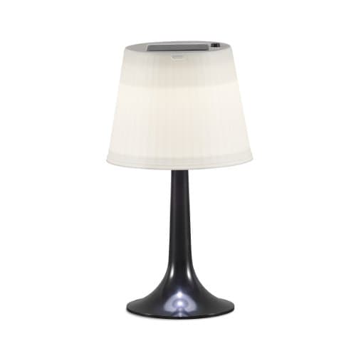 Konstsmide Assisi Solar LED Table Lamp - Black