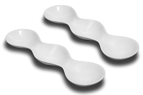 Carmona Tri Round Collection set of two, 3 Compartment Display/serving Dip Dish Porcelain White New Bone China