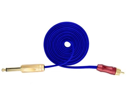 BLUE Premium RCA CORD for Tattoo Machine & Power Supply 7.5 Ft