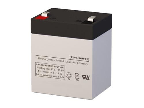 SLA5-12-T25 12 Volt 5.5 AmpH SLA Replacement Battery with F2 Terminal