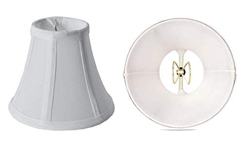 Mestar Decor Set of 2 Mini Bell Lamp Shade Lampshade 5"H Clip On Style for Chandeliers Wall Sconces Accent Lamps Beautiful Lighting Decor (White)