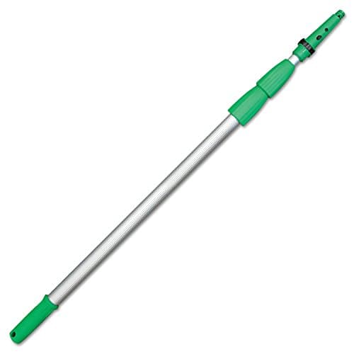 Unger ED900 Opti-Loc Aluminum Extension Pole, 30 ft, Three Sections, Green/Silver