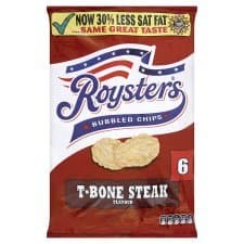 Roysters Chips T-Bone Steak Flavour 6Pk x 4