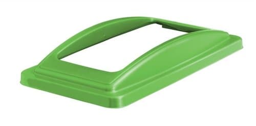 Straight Ref ECOFRAMESPIC11 EcoSort Recycling System Waste Lid for Mixed Recycling Wide Open Aperture, Green