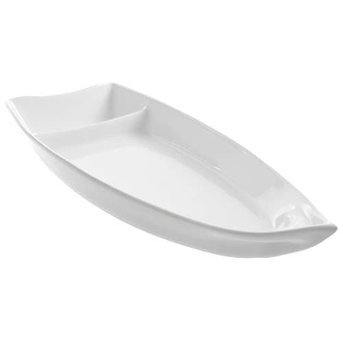 27" Long White Melamine SUSHI BOAT