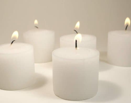 White Votive Candles - Case of 72