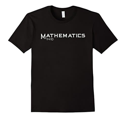 Mens Mathematics PhD T-Shirt Small Black