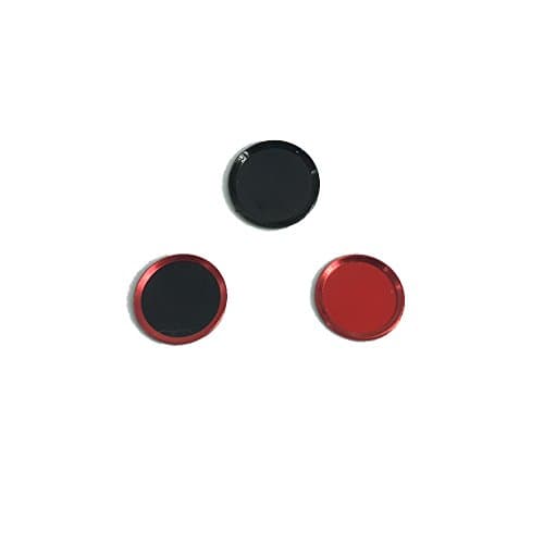 Home Button Sticker of Fingerprint Identification Touch ID for Apple iPhone SE 5S 6 6S 7 7Plus iPad Mini Air Pro (red-black)