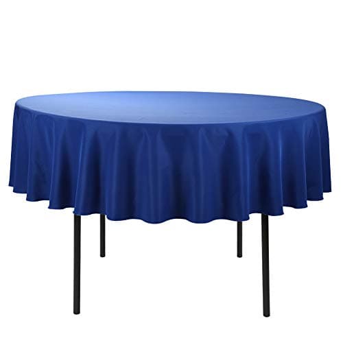 Royal Blue 70 Inch Round Tablecloth, Washable Polyester Table Cover, for Wedding, Restaurant, Party & More