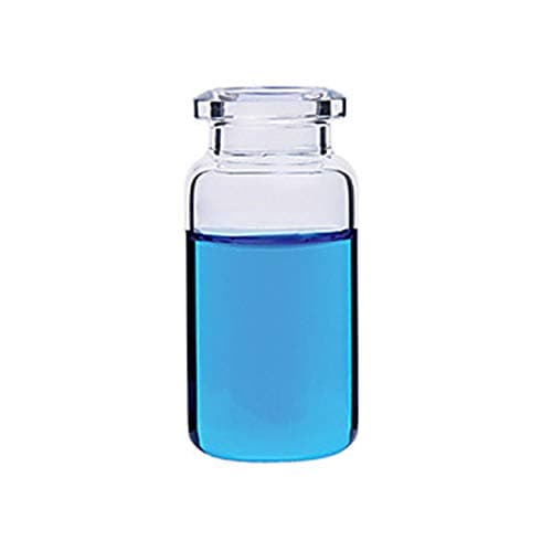 Microliter 20-1000 Headspace Vial with Beveled Crimp Top, Clear, 10 ml Capacity, 22x46 mm (Pack of 100)