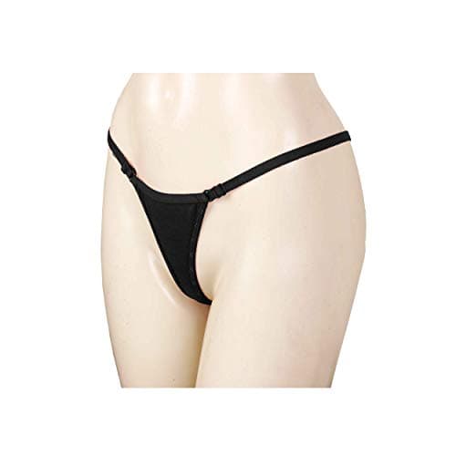 ASRAW Women's Cotton Y String Panty (Black_Free Size)