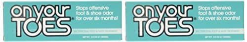 On Your Toes Foot Bactericide Powder Net Wt. 3/4 oz(21 grams)- Eliminates Foot Odor for Six Months - Two Pack by On Your Toes