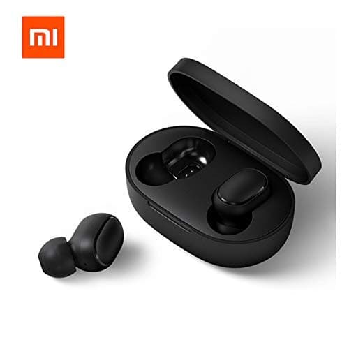 TAM Xiaomi AirDots Wireless Headphones Bluetooth V5.0 True Wireless Stereo Wireless Earphones with Wirelss Charging Case 300mAh Charging Dock (Black)