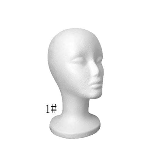 Styrofoam Mannequin Head with Female Face