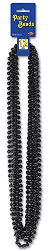 Beistle Small Bead Necklaces, Black